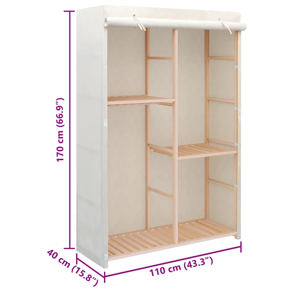 Armadio per Indumenti a 3 Ripiani 110x40x170 cm CFW2193068