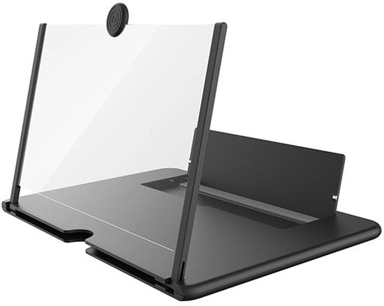 Televisore da 16 pollici portatile, amplificatore dello schermo 3D Adatto per tutti i dispositivi mobili per la visione di video, lettore di dispositivi mobili (nero)