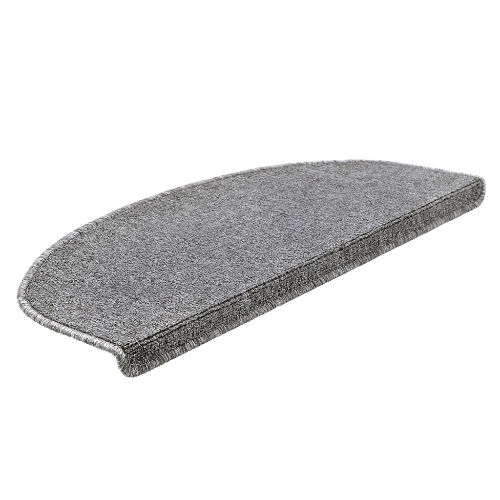 Set di 15 gradini antiscivolo semicircolari 65 x 24 cm con bordo grigio chiaro 03_0007612