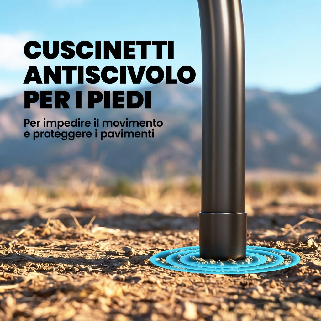 Set Tavolo e Sedie da Pranzo Pieghevole ¨C zephmum ¨C Nero, Metallo e HDPE