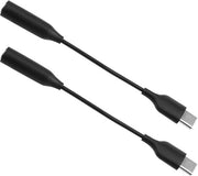 Adattatore USB C a 3,5 mm per auricolare - 2 pezzi - Nero - Compatibile con Huawei e Samsung - Ideale per musica e chiamate