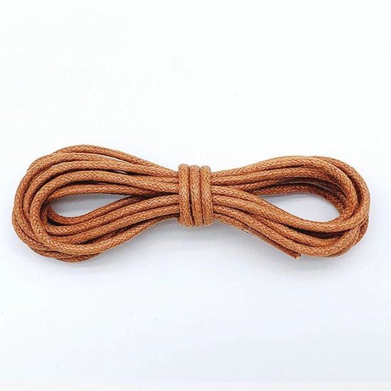 2 paia di cavi in cotone di 120 cm di lunghezza - Cavi in cotone di 2,5 mm di diametro - Cavi robusti e circolari - Cavi duraturi - Cavi per stivali - Cavi impermeabili in pelle - Per scarpe e stivali eleganti