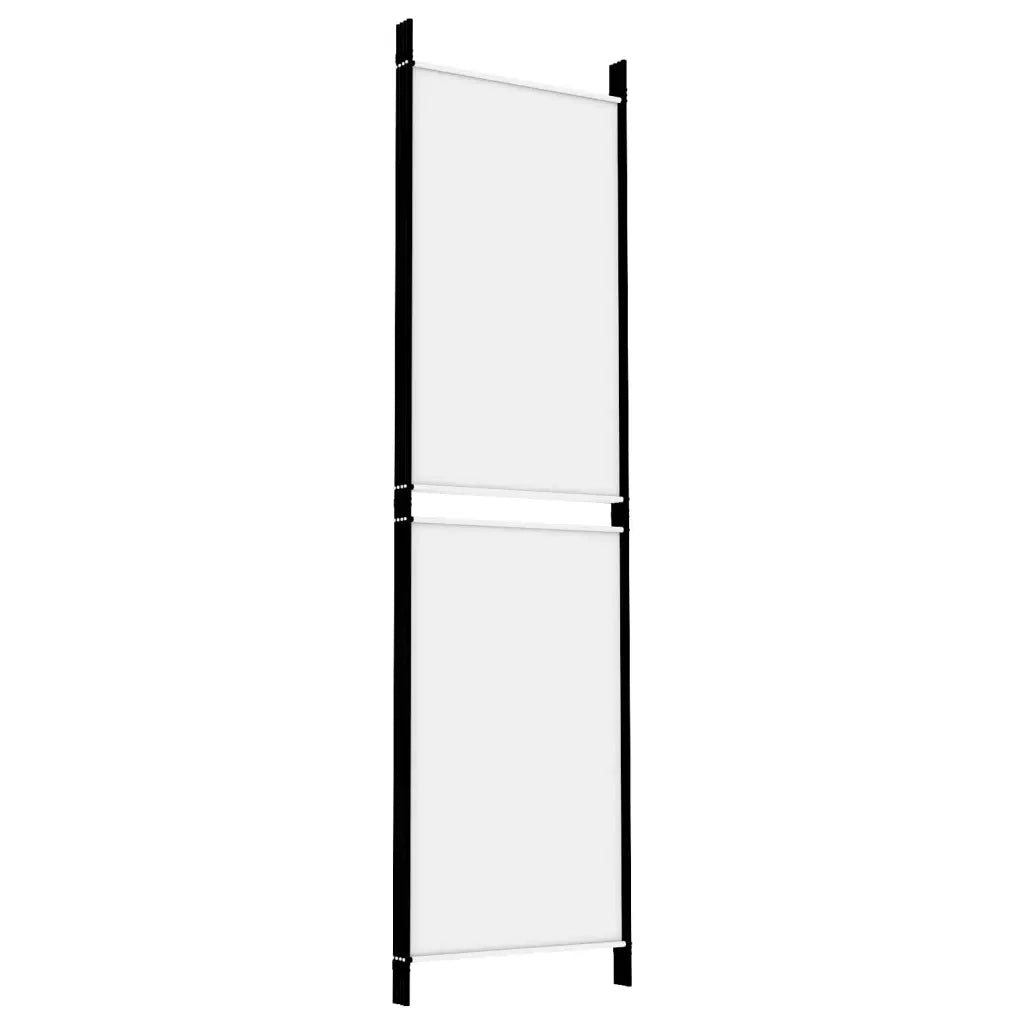 Divisorio a 4 Pannelli Bianco 200x180 cm Tessuto 350214