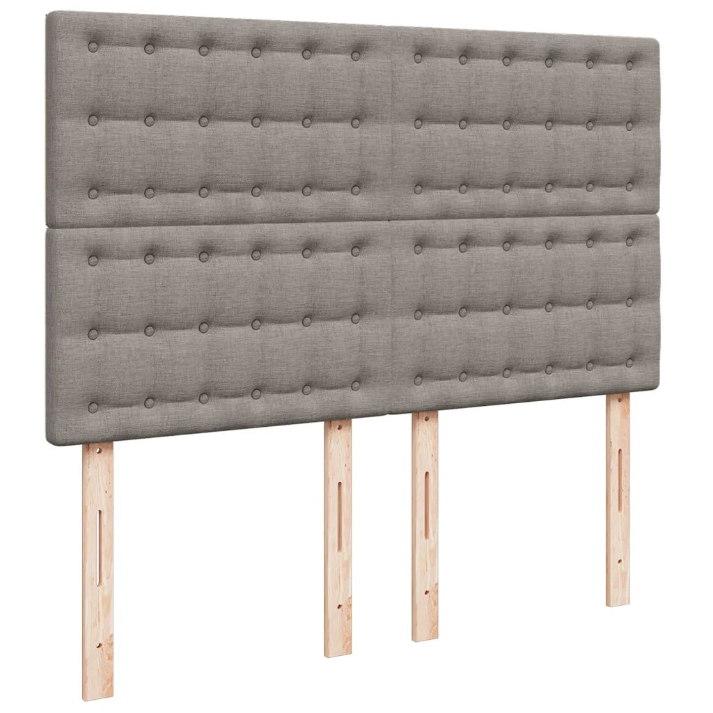 vidaXL Giroletto a Molle con Materasso Tortora 160x200 cm in Tessuto