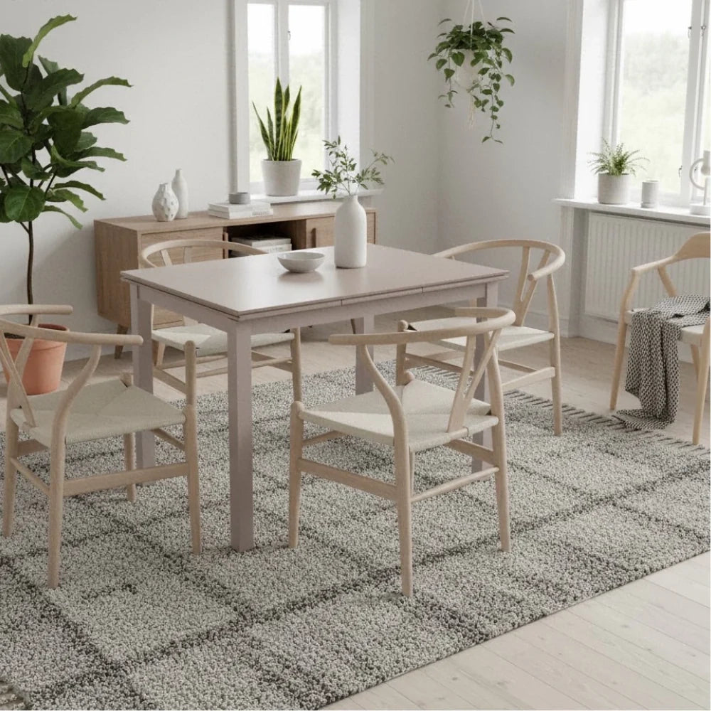 Tavolo da pranzo allungabile in vetro temperato cappuccino Arden 110-170x75 cm fino a 8 posti | Duzzle