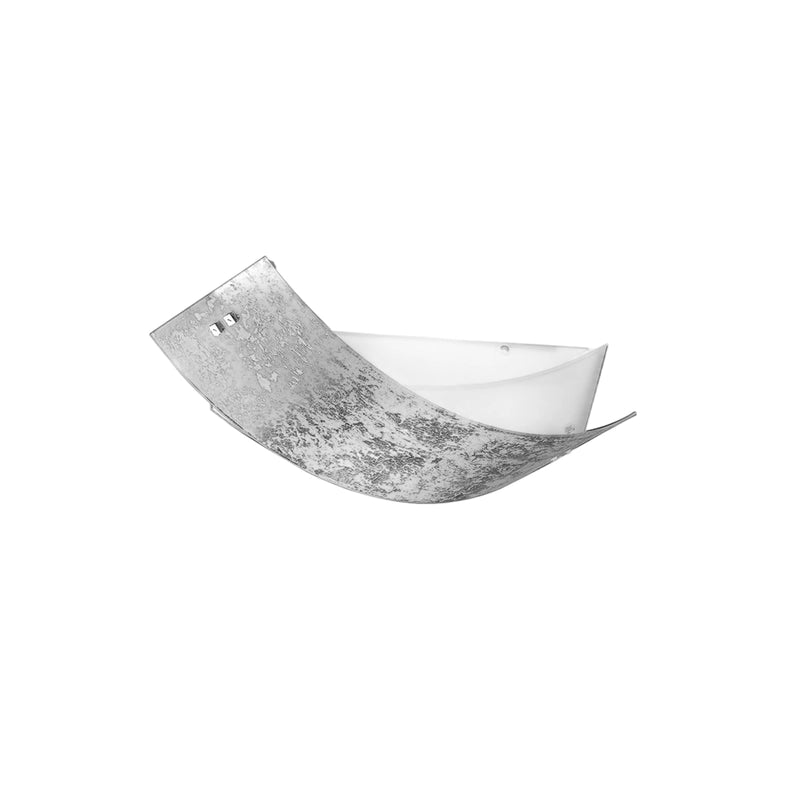 Camilla - Lampada da soffitto argento 3XE14 max 3X28W IP20 - Applique da parete moderna con diffusore in vetro argento e montatura bianca 43x30cm