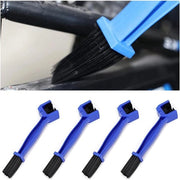 Kit di pulizia per motocicletta e bicicletta - Trebraccio pulitore catena per tutte le tipologie di catene e ingranaggi (blu), set da 4 pezzi