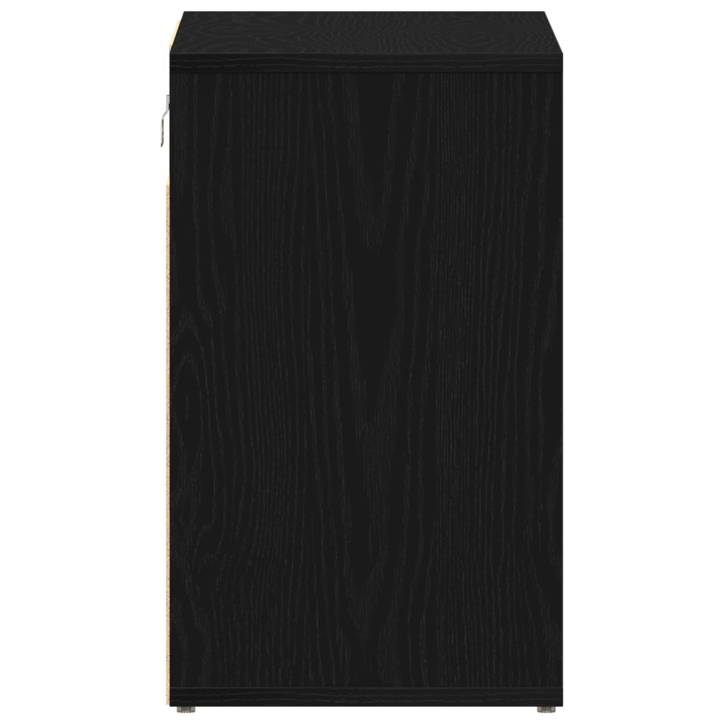 Mobile per Scarpe 2 pz Rovere Nero 52.5x30x50 cm