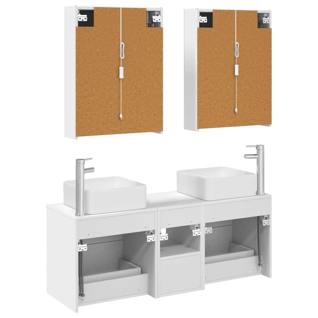Set di mobili per il bagno 5 pcs Bianco 3406767