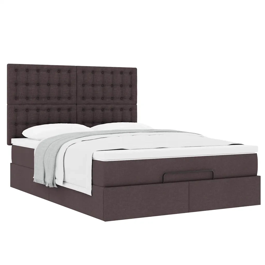 Struttura Letto Pouf con Materasso 140x200 cm in Tessuto 3313330