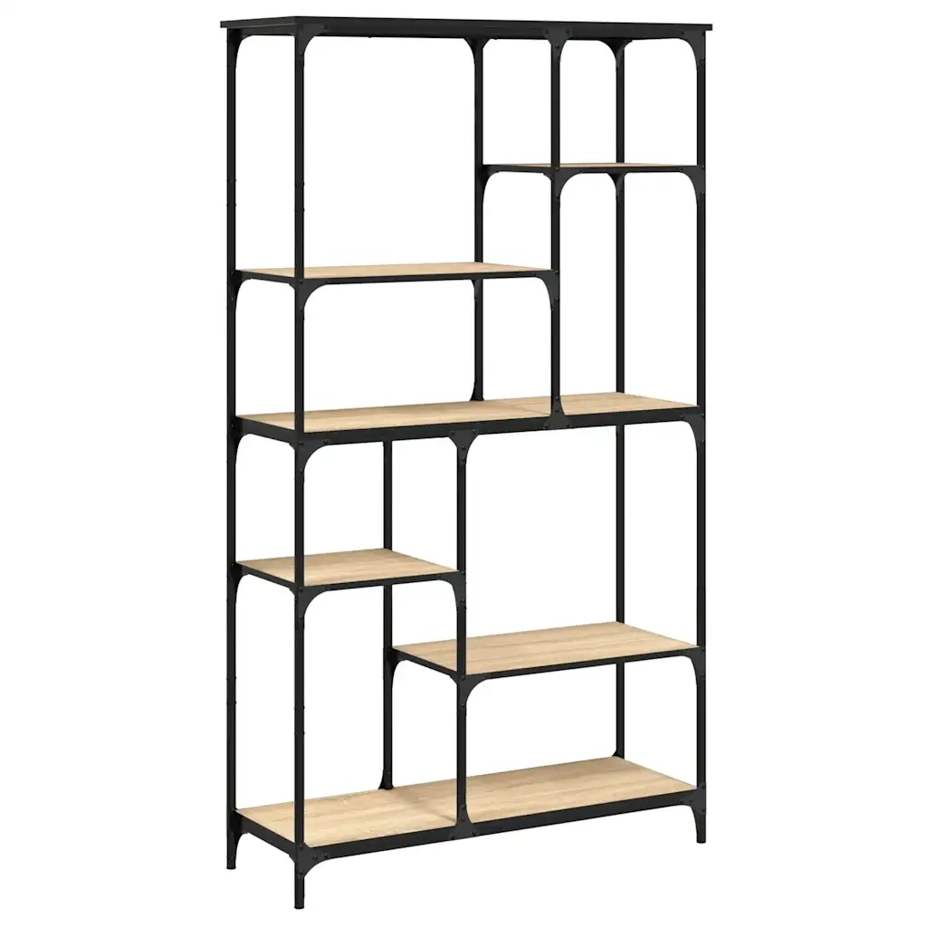 Libreria Rovere Sonoma 99x35,5x176 cm Legno Multistrato Acciaio 835410