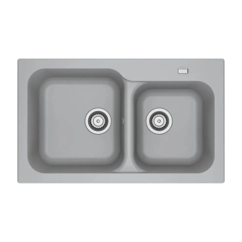 Lavello da incasso 2 vasche Franke KID 620 tectonite 83x50 cm. colore grigio