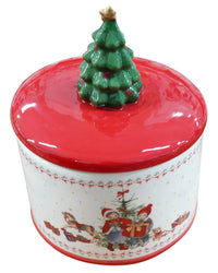 Contenitore Natalizio Ø15 cm in Ceramica