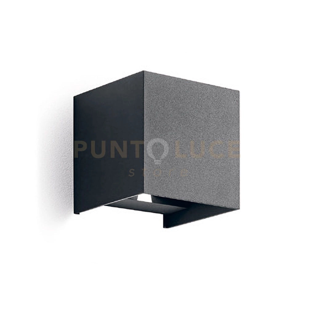 GES866N- APPLIQUE GRIGIO ANTRACITE A LED 2 LUCI BIEMISSIONE 4000K 920LM 2X10W  IP54 12X12CM