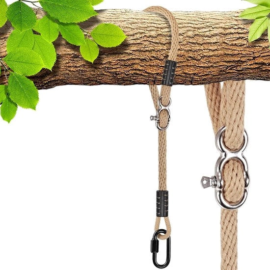 Kit di cinghie per sospensione di amaca da albero, adattabile, rapido e facile da installare, per amaca da giardino, interni, esterni, campeggio, aree giochi.
