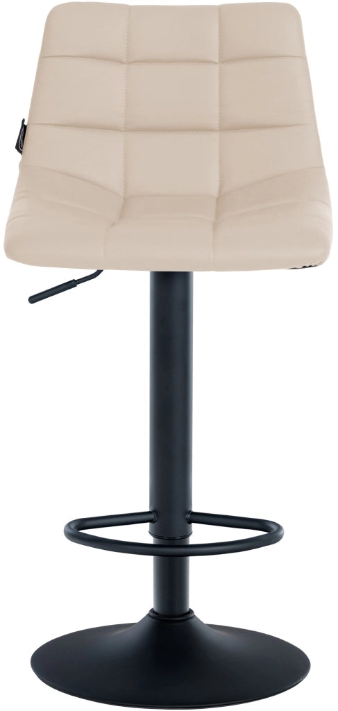 Sgabello Jerry in similpelle crema,nero