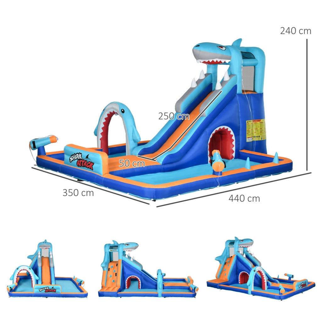 Castello Gonfiabile per Bambini con Scivolo e Piscina ¨C zephmum ¨C Verde