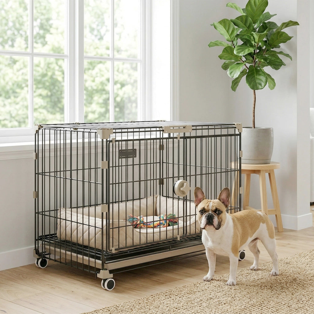 Cage per Cani ¨C Zephmum ¨C Nero, 60.5x45.5x54.5 cm