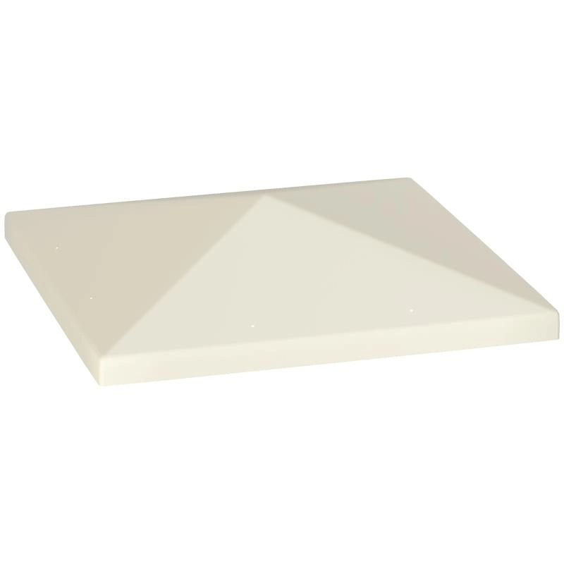COPERTURA PER GAZEBO DA GIARDINO 3X3 M IN TESSUTO OXFORD 600D CON FORI DI DRENAGGIO, BIANCO CREMA
