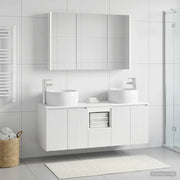 Set di Armadi da Bagno 4 pcs Bianco Legno ingegnerizzato 3406543