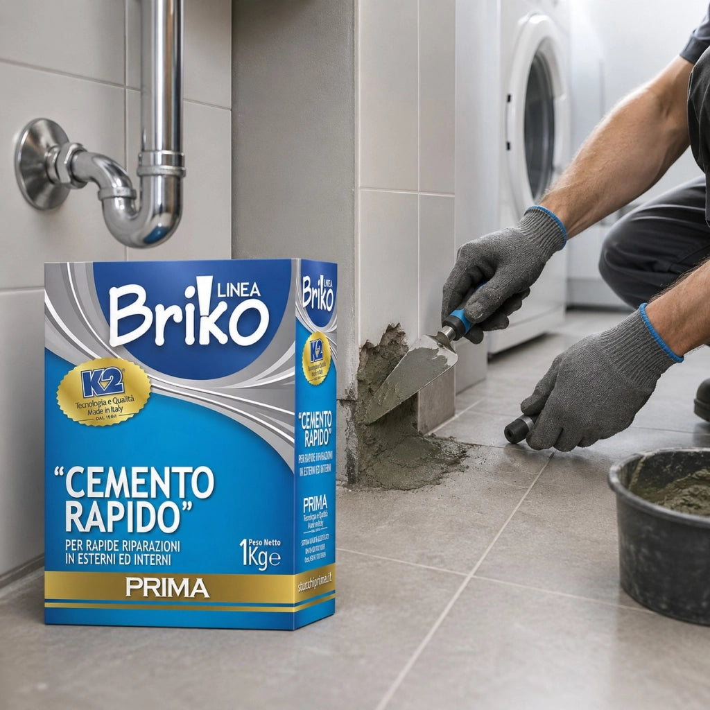 Prima k2 cemento rapido grigio premiscelato linea briko 1 kg