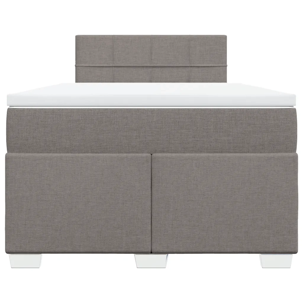 Giroletto a Molle con Materasso Tortora 120x190 cm in Tessuto