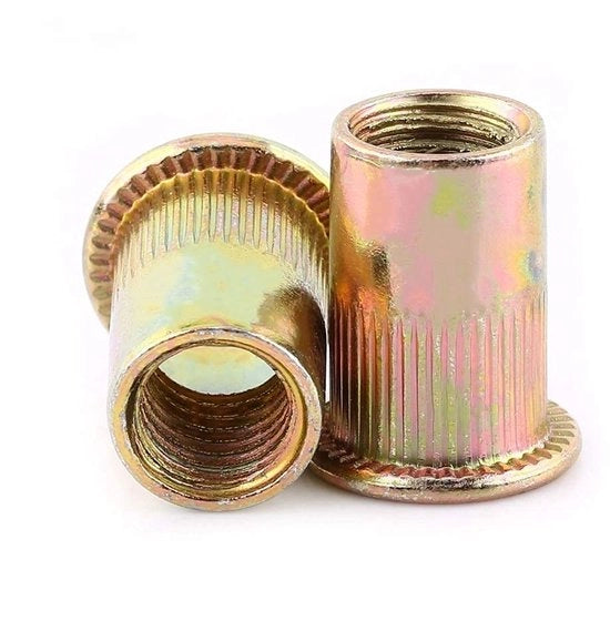 Assortimento di Viti in Acciaio di Carbonio - Viti Piatte Metrische - Fissaggio M3/M4/M5/M6/M8/M10/M12 - 100 Unità - Viti a Scudo