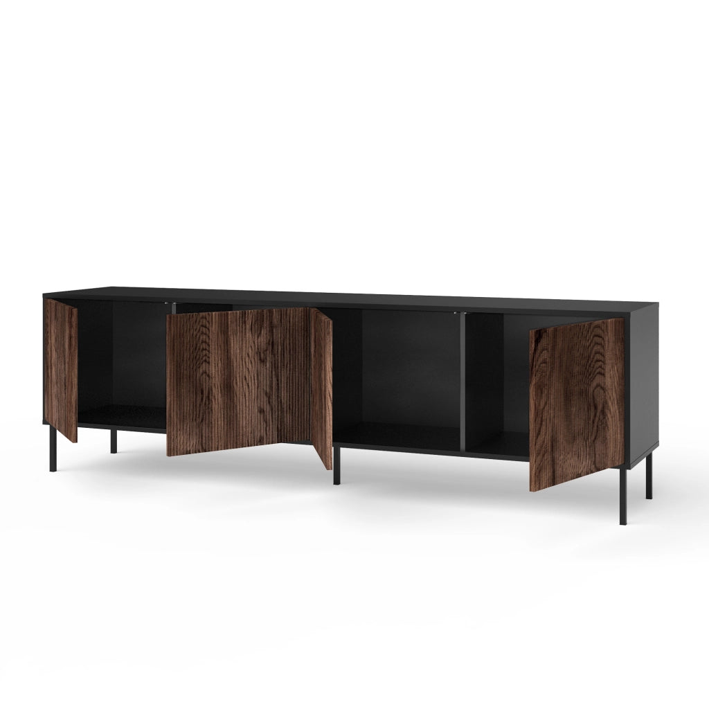 Buffet 4 ante BUDAPEST-S nero/rovere rio