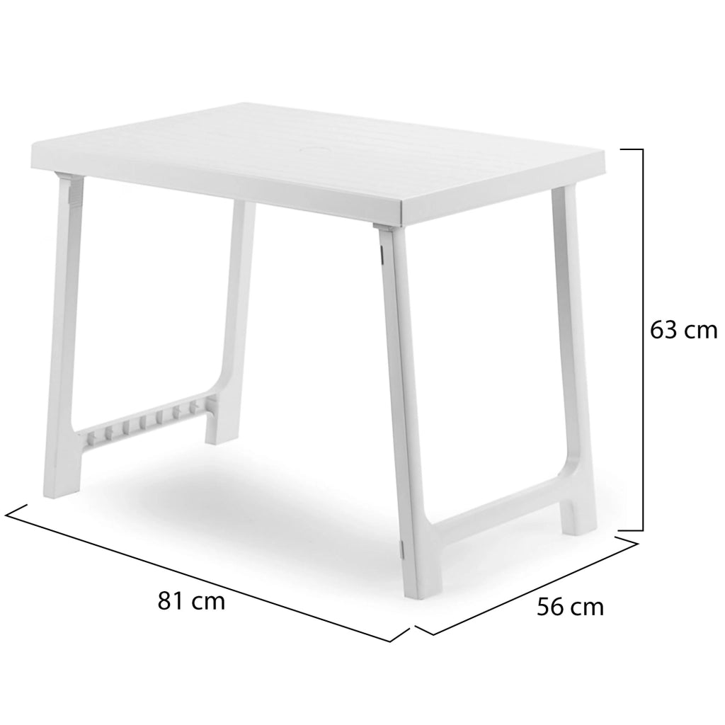 Beechwood, Tavolo da Esterno 6 Posti Made in Italy, 81x56x63h cm Bianco