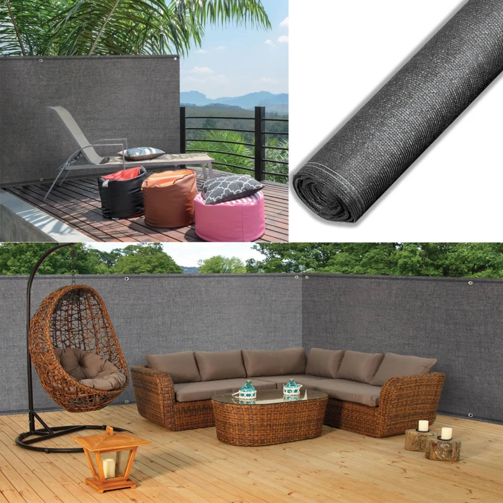 ProBache - Rete ombreggiante 1,2x10m, telo rotolo per recinzione giardino 220g/m², girgio