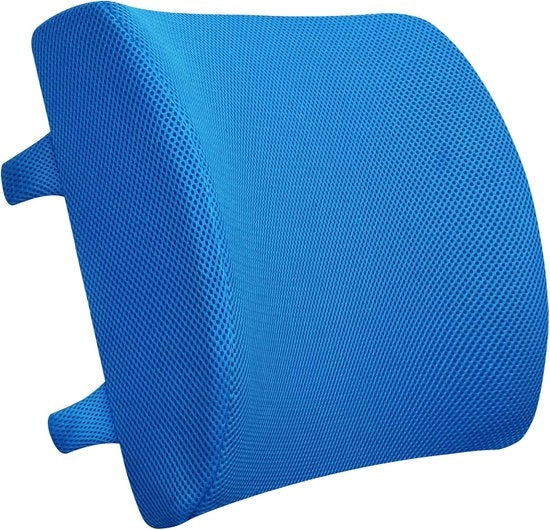 Cuscino Ergonomico per Supporto Lumbare - Cuscino di Poliuretano con Copertura Respirante per Sedia, Scrivania e Auto