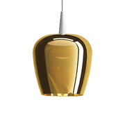 Zafferano Lampada a sospensione Bilia 230V Nude in vetro borosilicato soffiato a bocca, finitura Bianco e Oro antico, LED 8W 2700K, diametro 18cm