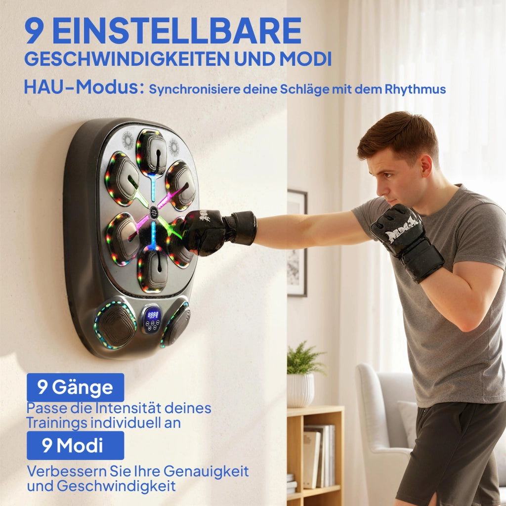 Macchina da Boxe Elettronica LED ¨C zephmum ¨C Bluetooth, Guanti, 9 Velocit¨¤