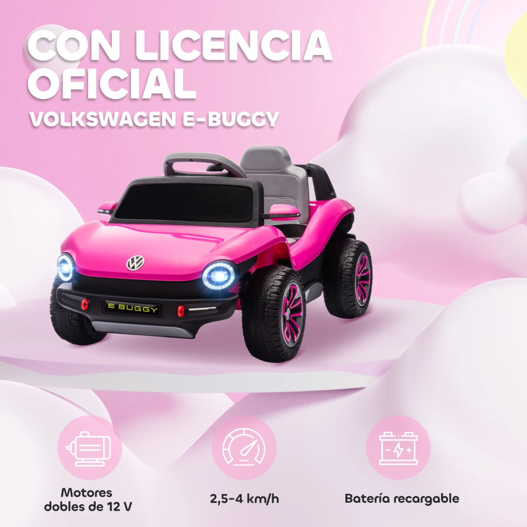 Macchina Elettrica Bambini Volkswagen ¨C Minimal ¨C Rosa 12V Telecomando