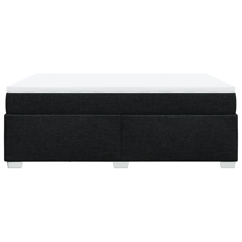 Giroletto a Molle con Materasso Nero 160x200 cm in Tessuto 3285146