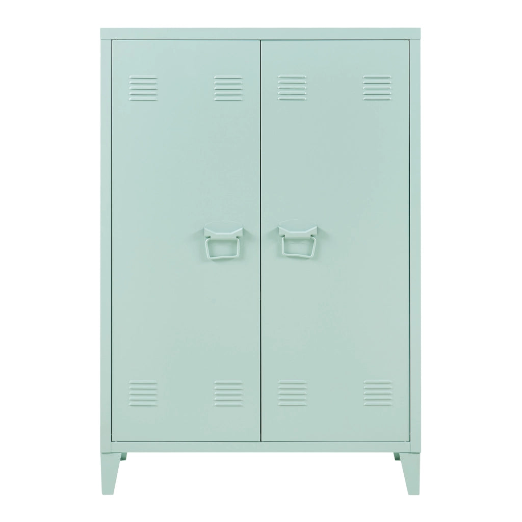 Armadietto da Ufficio Oripää in Acciaio 110 x 75 x 33 cm Verde Pastello [en.casa]