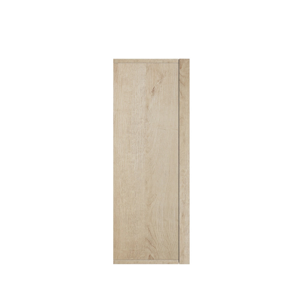 Armadietto da bagno pensile con 2 ante e ripiani, finitura rovere, per bagno, in MDF e truciolato, 60 × 21,6 × 58 cm