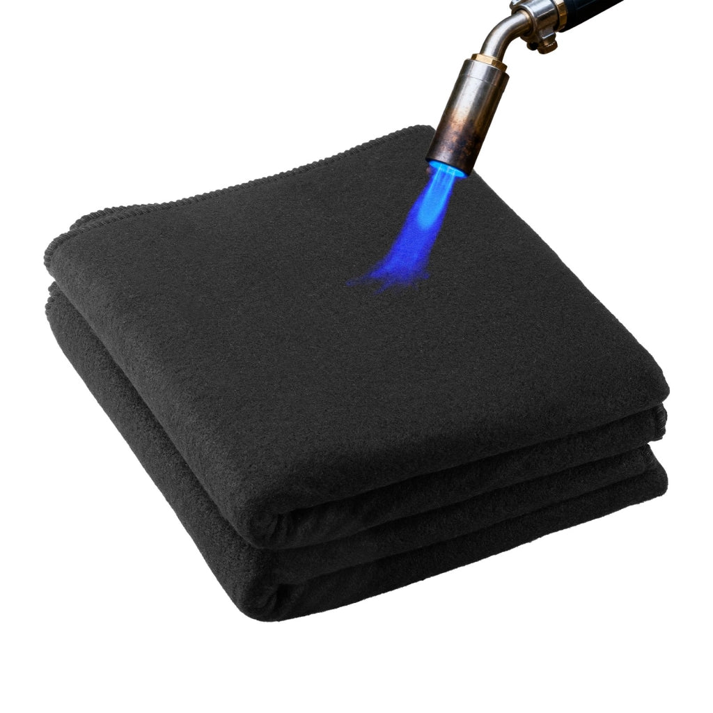 Coperta per saldatura in feltro di carbonio 2 pezzi 508x914 mm XU-171, tappeto ignifugo spessore 3,5 mm resistente a 982°C per officina e fai da te