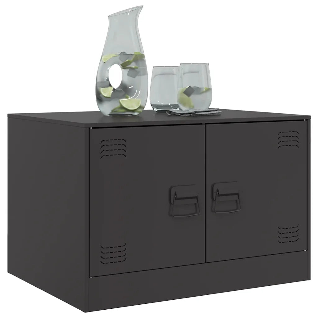 Tavolino da Salotto Nero 67x50x44 cm in Acciaio 841727