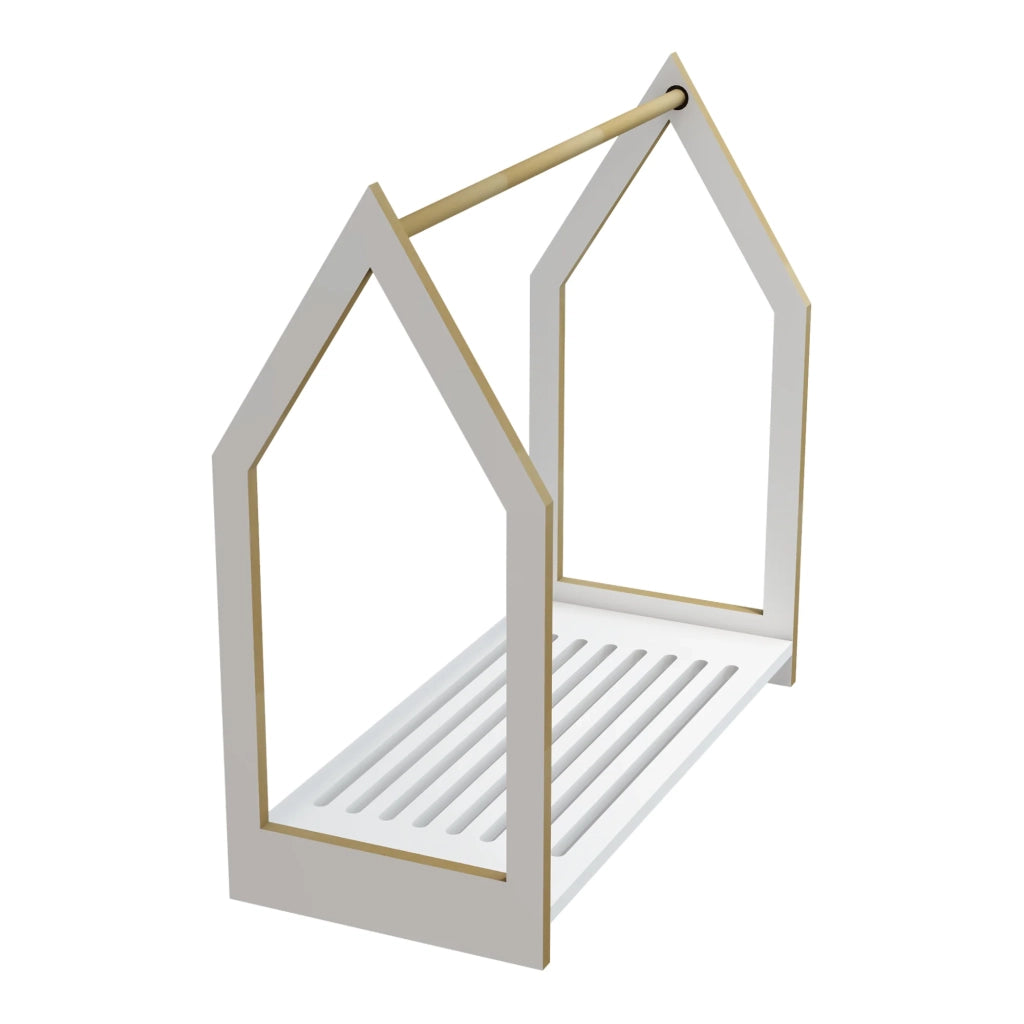 Appendiabiti/guardaroba/guardaroba aperto per bambini a forma di cabina 78 x 75 x 35 cm bianco 03_0010291