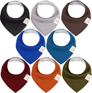 Set di 8 bandane per bambini unisex - Bandane per bambini superassorbenti, bandane per bambini in cotone biologico, set di bandane per bambini, bandane per bambini, salviette per bocca per bambini