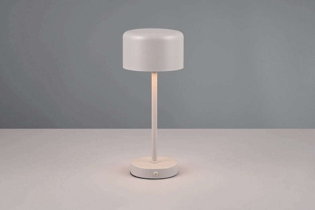 JEFF LAMPADA DA APPOGGIO RICARICABILE METALLO GRIGIO PASTELLO ACCENSIONE TOUCH H. 30CM LED 1,5W 120lm, 3000K DIMMERABILE
