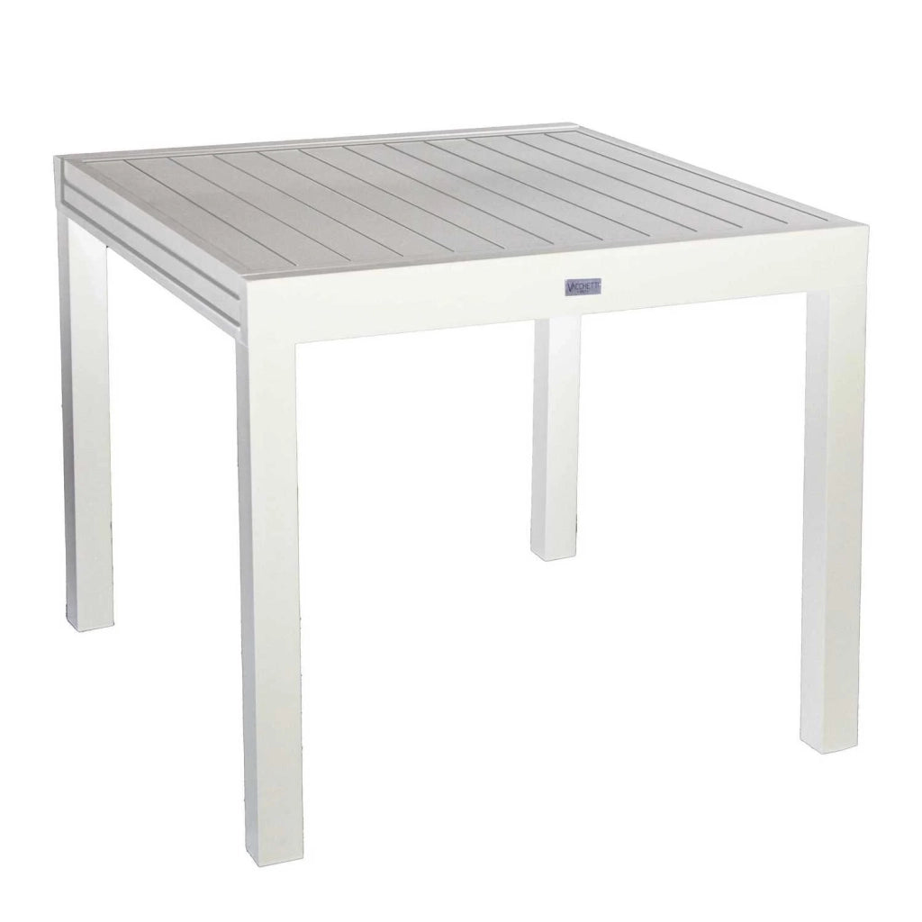 Tavolo estensibile in Alluminio Bianco 90/180x90 cm 73 cm mod. Sullivan