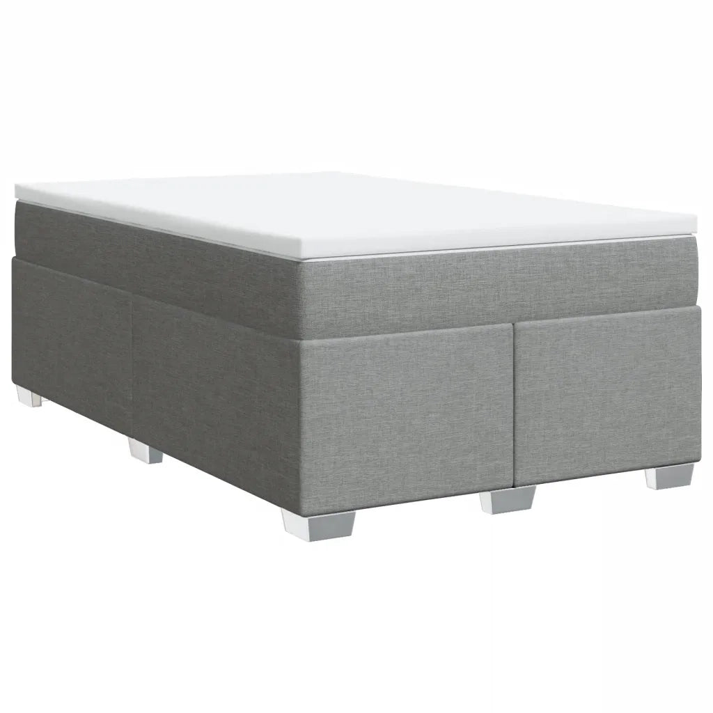Giroletto a Molle con Materasso Grigio Chiaro 120x200cm Tessuto