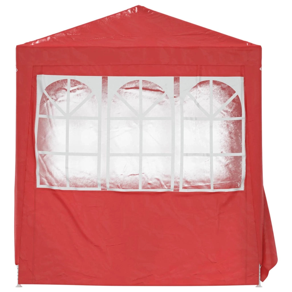 Tenda Party-Tenda da festa Rosso 200 x 200 x 240 cm PE e Acciaio