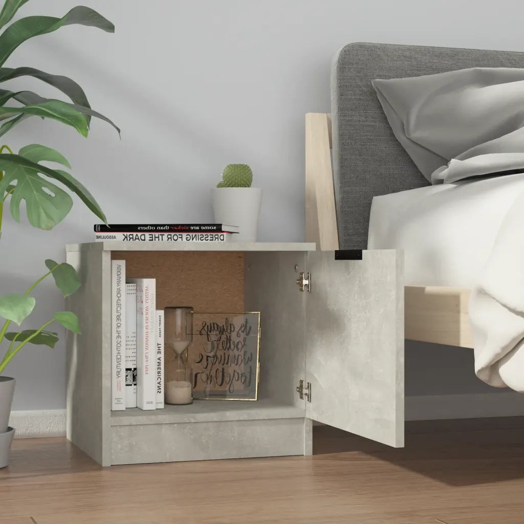 Comodini 2 pz Grigio Cemento 40x39x40 cm cod mxl 30458