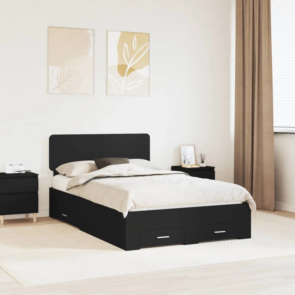 Struttura del letto Nero 135 x 190 cm Legno multistrato 3412383