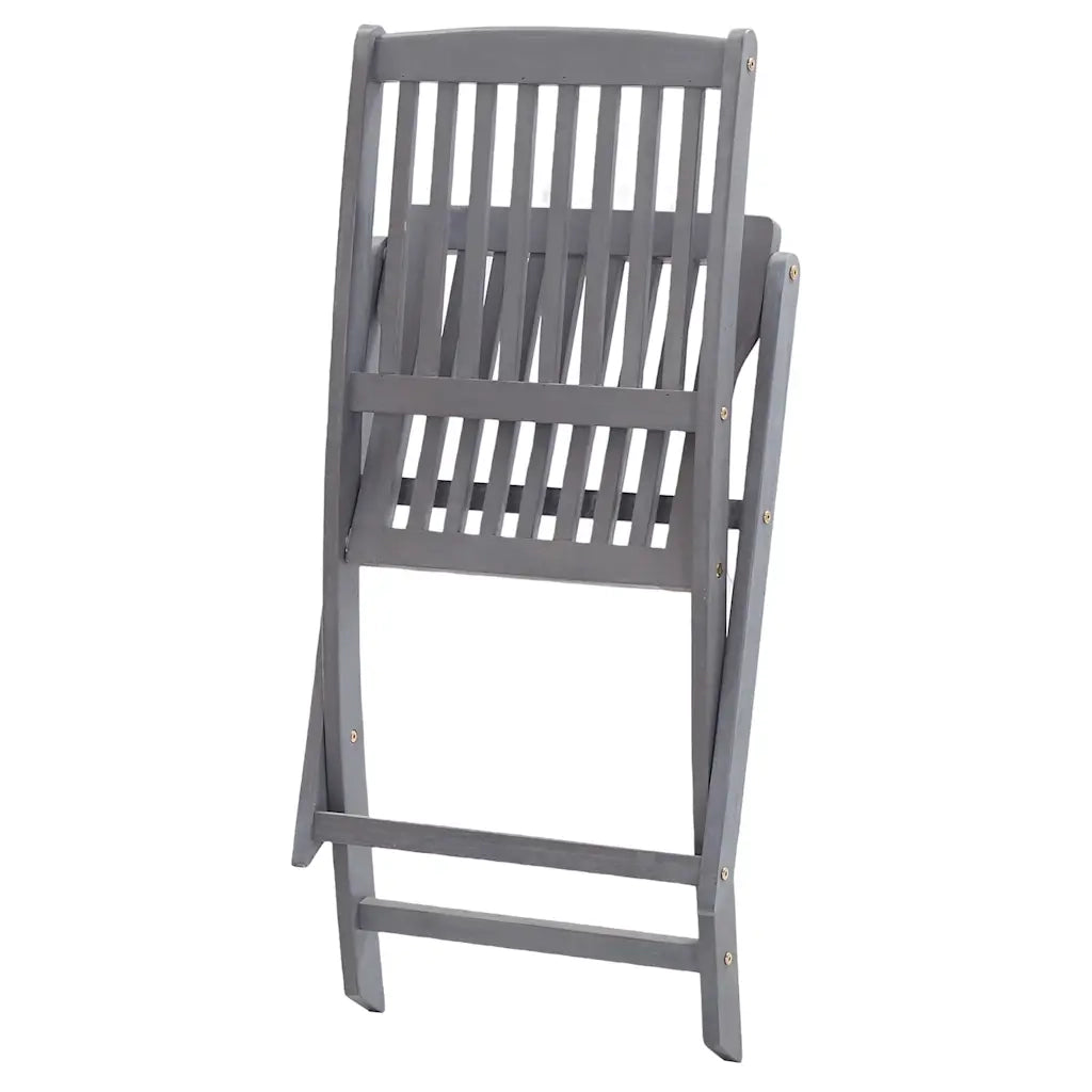 Sedie da Giardino Pieghevoli 8 pz con Cuscini Massello Acacia 3078292