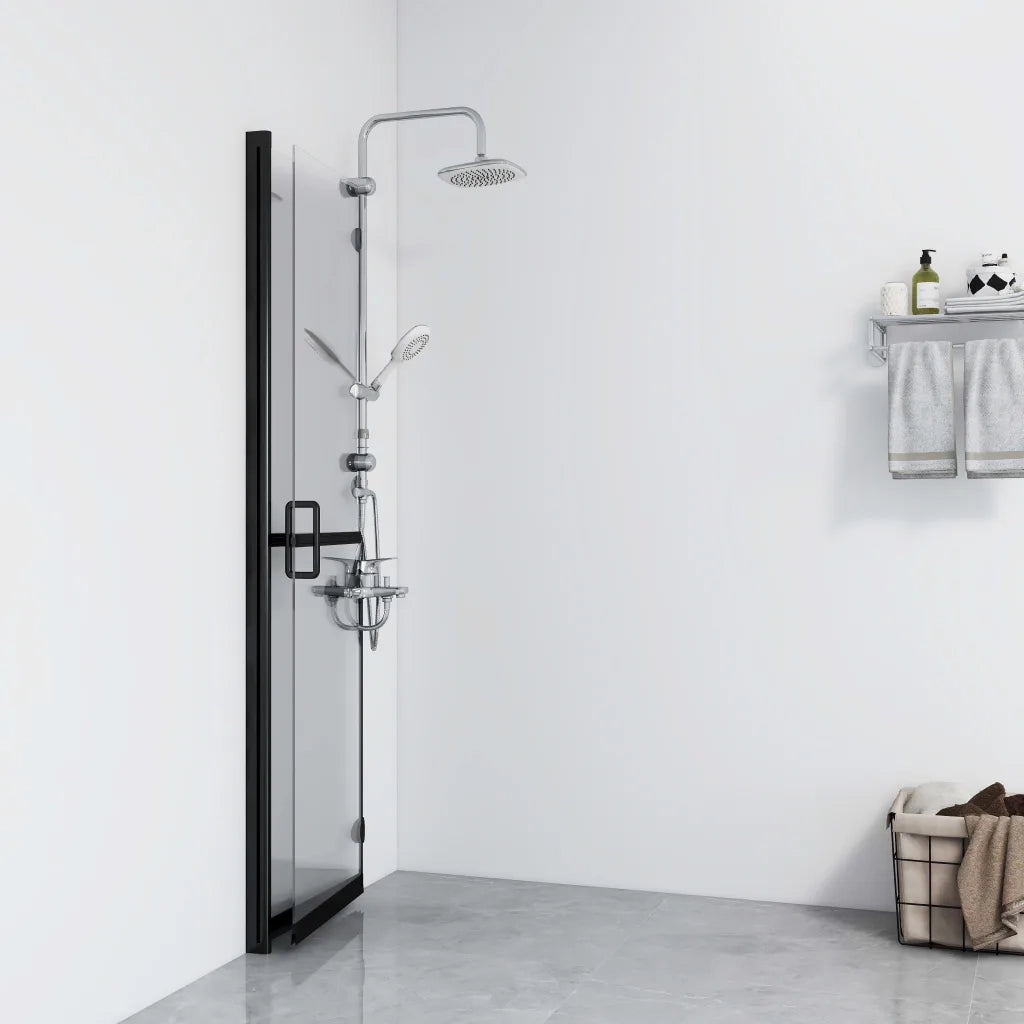 Parete per Doccia Walk-in Pieghevole in Vetro ESG 90x190 cm CFW9677067