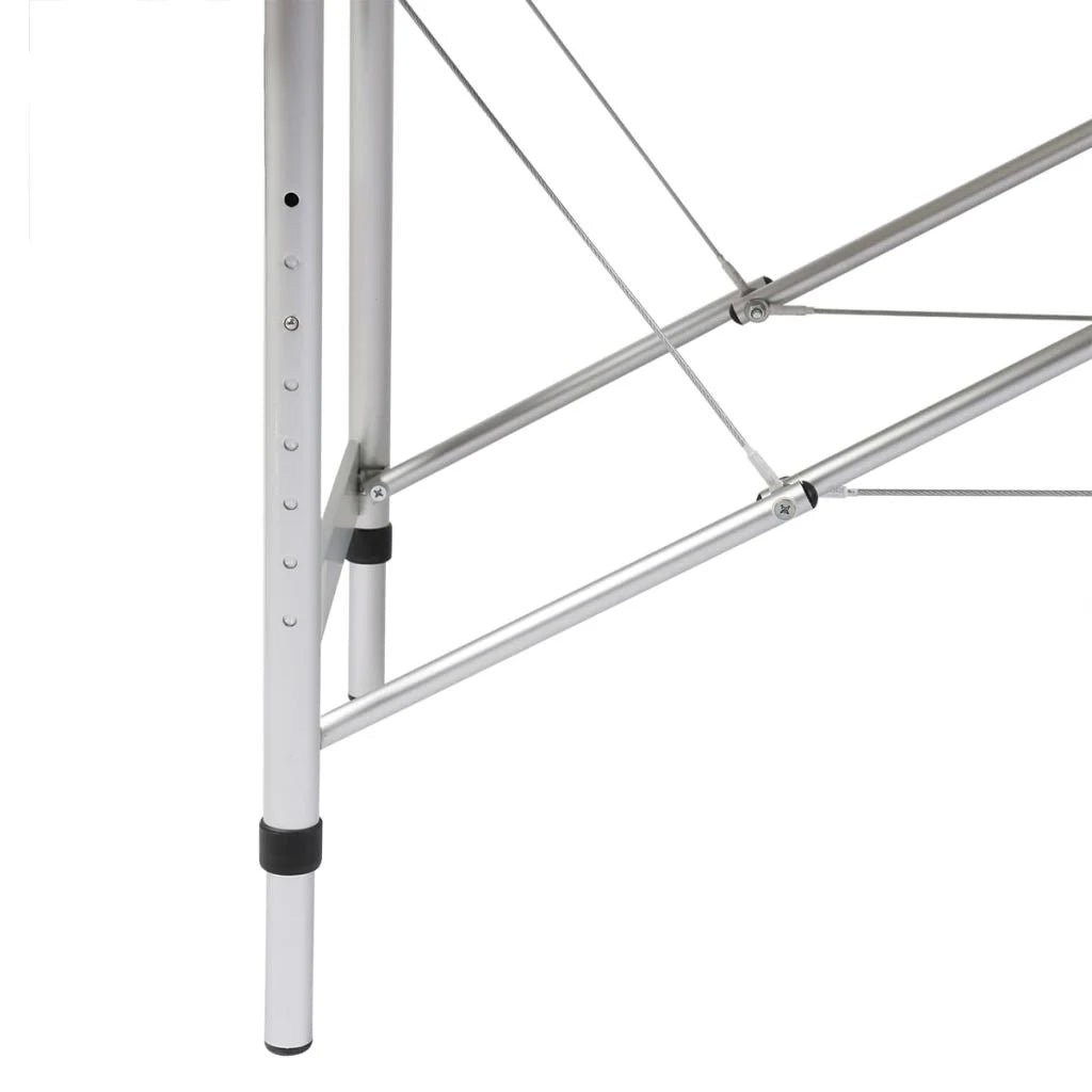Lettino da massaggio pieghevole a 3 sezioni con struttura in acciaio inox nero 02_0001888